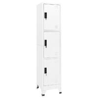  Locker Cabinet White 38x45x180 cm Steel