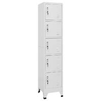  Locker Cabinet Light Grey 38x40x180 cm Steel