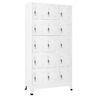  Locker Cabinet Light Grey 90x40x180 cm Steel