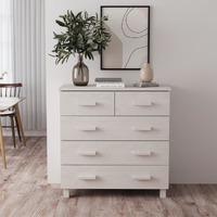  Sideboard &quot;HAMAR&quot; White 79x40x80 cm Solid Wood Pine