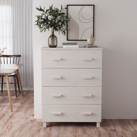  Sideboard HAMAR White 79x40x103.5 cm Solid Wood Pine