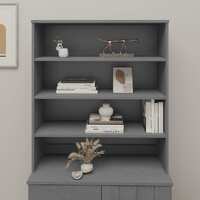  Top for Highboard&quot;HAMAR&quot; Dark Grey 90x30x100cm Solid Wood Pine