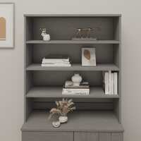  Top for Highboard&quot;HAMAR&quot; Light Grey 90x30x100cm Solid Wood Pine