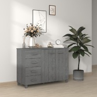  Sideboard &quot;HAMAR&quot; Dark Grey 113x40x80 cm Solid Wood Pine