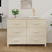  Sideboard &quot;HAMAR&quot; Honey Brown 113x40x80 cm Solid Wood Pine