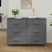  Sideboard &quot;HAMAR&quot; Dark Grey 113x40x80 cm Solid Wood Pine