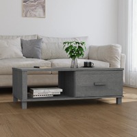  Coffee Table &quot;HAMAR&quot; Dark Grey 100x55x35 cm Solid Wood Pine