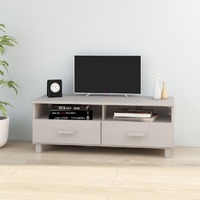  TV Cabinet &quot;HAMAR&quot; White 106x40x40 cm Solid Wood Pine