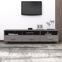  TV Cabinet &quot;HAMAR&quot; Light  Grey 158x40x40 cm Solid Wood Pine