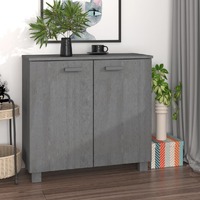  Sideboard &quot;HAMAR&quot; Dark Grey 85x35x80 cm Solid Wood Pine