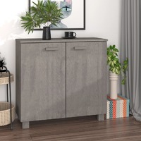  Sideboard &quot;HAMAR&quot; Light Grey 85x35x80 cm Solid Wood Pine