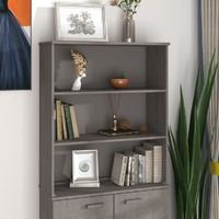  Top for Highboard&quot;HAMAR&quot; Light Grey 85x35x100cm Solid Wood Pine