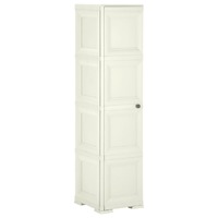  Plastic Cabinet 40x43x164 cm Wood Design Vanilla Ice
