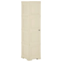  Plastic Cabinet 40x43x164 cm Wood Design Angora White