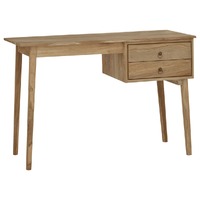  Desk with 2 Drawers 110x52x75 cm Solid Wood Teak