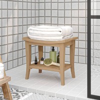  Bathroom Side Table 50x35x45 cm Solid Wood Teak