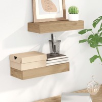  Wall Shelves 2 pcs 40x15x4 cm Solid Wood Teak