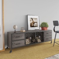  TV Cabinet Silver 110x30x40 cm Iron