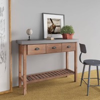  Console Table 110x35x80 cm Solid Wood Fir