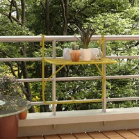  Balcony Table Gold 60x40 cm Steel