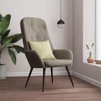  Relaxing Chair Light Grey Velvet