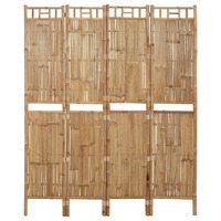  4-Panel Room Divider Bamboo 160x180 cm