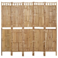  5-Panel Room Divider Bamboo 200x180 cm