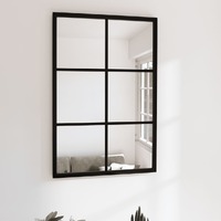  Wall Mirror Black 60x40 cm Metal