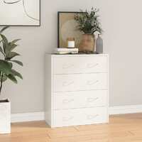  Sideboard with 4 Drawers 60x30.5x71 cm High Gloss White