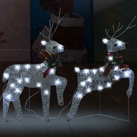  Christmas Reindeers 2 pcs Silver 40 LEDs