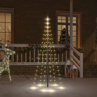  Christmas Tree on Flagpole Warm White 108 LEDs 180 cm