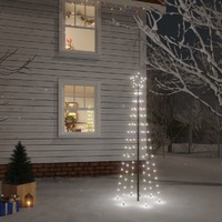  Christmas Tree with Spike Cold White 108 LEDs 180 cm