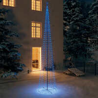 Christmas Cone Tree Blue 732 LEDs 160x500 cm