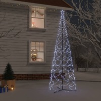  Christmas Cone Tree Cold White 1400 LEDs 160x500 cm