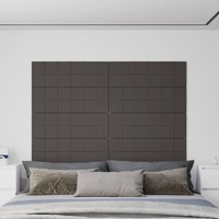  Wall Panels 12 pcs Dark Grey 90x30 cm Fabric 3.24 m²