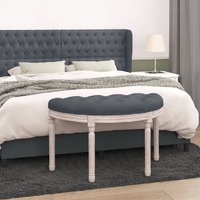  Bench Dark Grey 81.5x41x49 cm Velvet