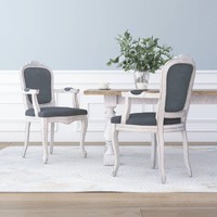  Dining Chairs 2 pcs Dark Grey 62x59.5x100.5 cm Velvet