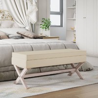  Storage Stool 110x45x49 cm Linen