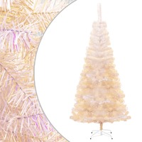  Artificial Christmas Tree with Iridescent Tips White 240 cm PVC