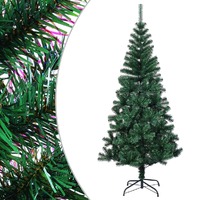  Artificial Christmas Tree with Iridescent Tips Green 120 cm PVC
