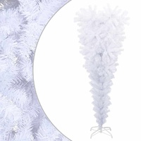  Upside-down Artificial Christmas Tree with Stand White 150 cm