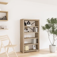  5-Tier Bookcase 80x30x140 cm Solid Wood Acacia