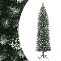  Artificial Slim Christmas Tree with Stand 180 cm PVC