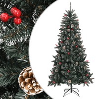  Artificial Christmas Tree with Stand Green 210 cm PVC