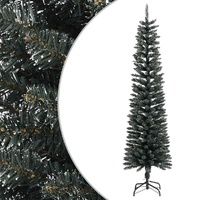 Artificial Slim Christmas Tree with Stand Green 180 cm PVC