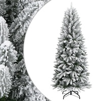  Artificial Christmas Tree with Flocked Snow 180 cm PVC&amp;PE