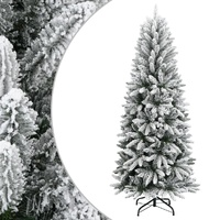  Artificial Christmas Tree with Flocked Snow 240 cm PVC&amp;PE