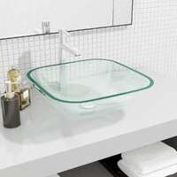  Basin Glass 42x42x14 cm Transparent