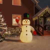  Christmas Inflatable Snowman with LEDs 120 cm