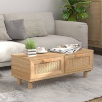  Coffee Table Brown 80x40x30 cm Engineered Wood&amp;Solid Wood Pine